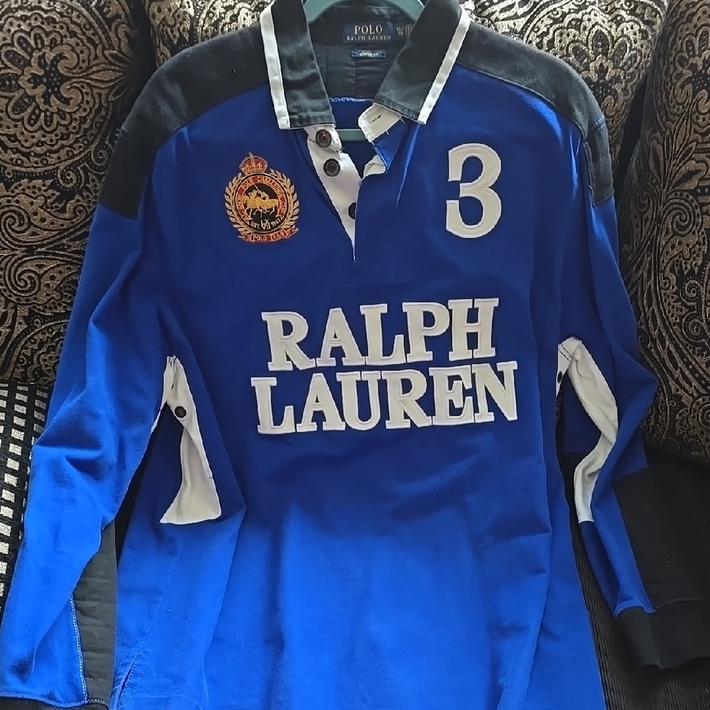 Polo Ralph Lauren Blue and Black Dress Shirt